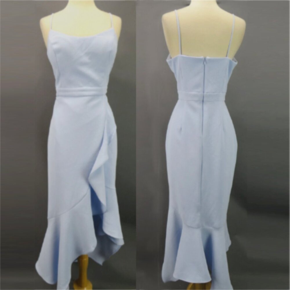 Light Blue Ruffle Hem Maxi Dress by Aqua from Bloomingdale's